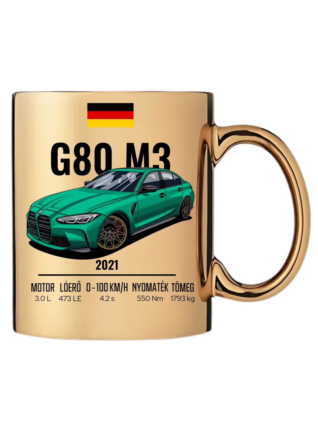 Autó illusztráció - G80 M3 76. - Egyedi személyre szabható bögre