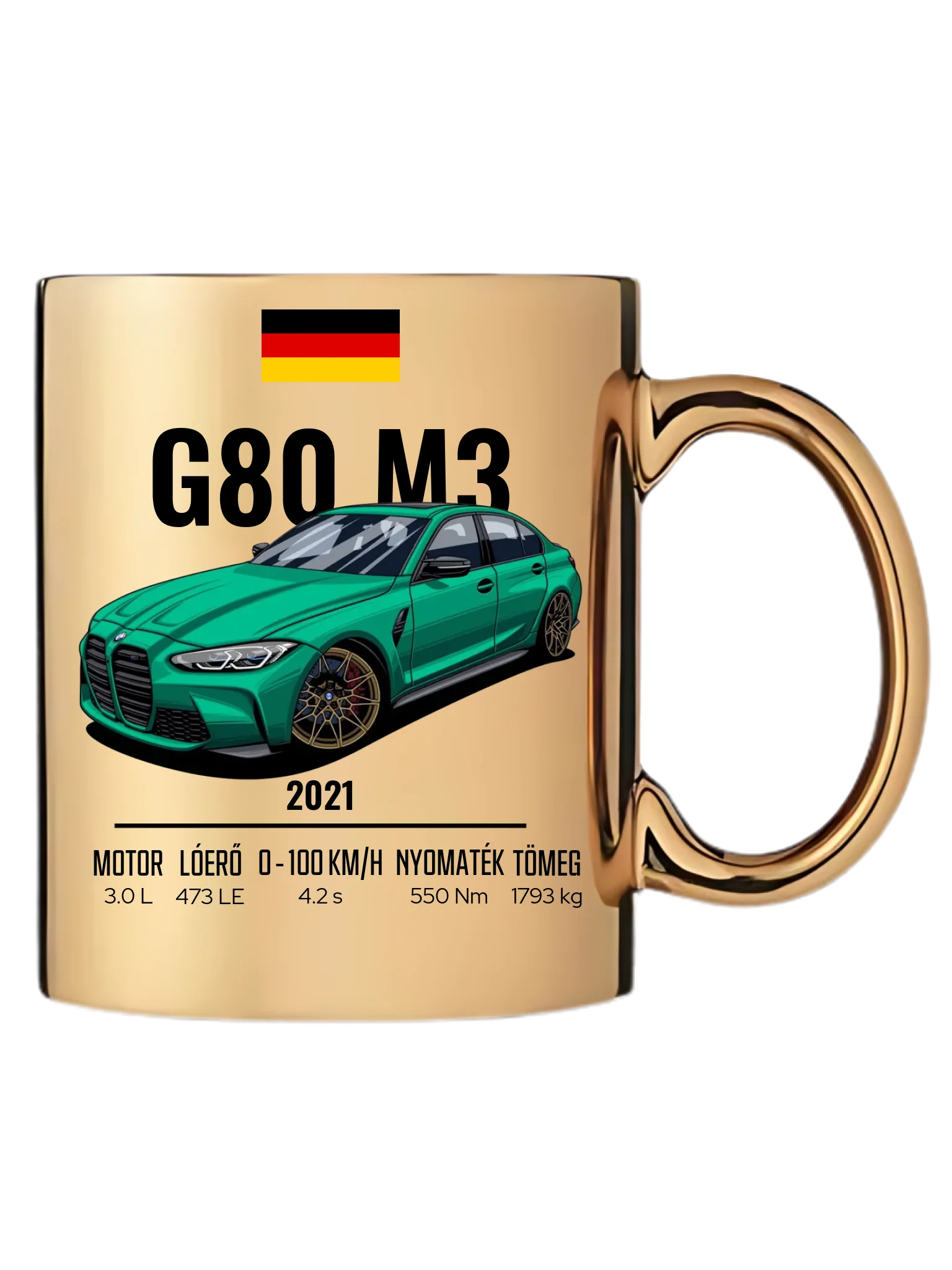 Autó illusztráció - G80 M3 76. - Egyedi személyre szabható bögre