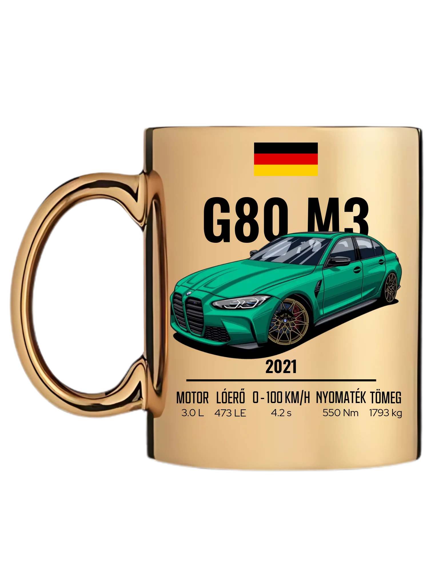 Autó illusztráció - G80 M3 76. - Egyedi személyre szabható bögre