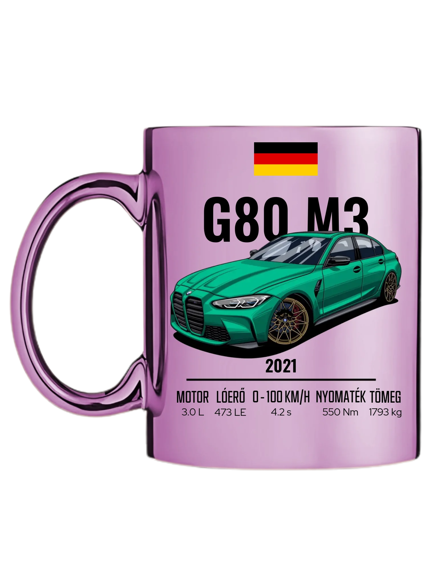 Autó illusztráció - G80 M3 76. - Egyedi személyre szabható bögre