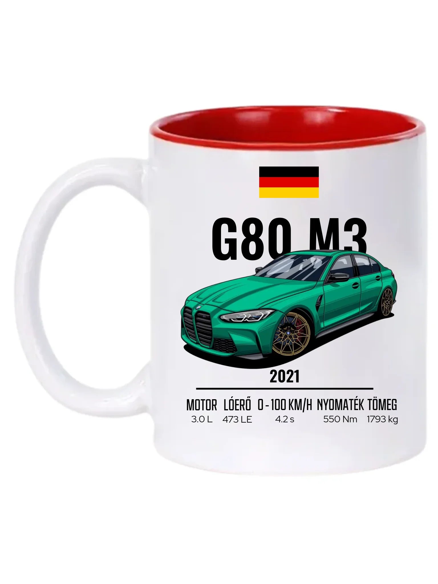 Autó illusztráció - G80 M3 76. - Egyedi személyre szabható bögre
