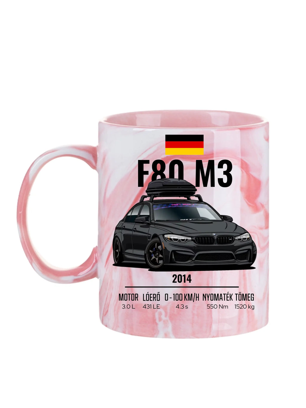 Autó illusztráció - F80 M3 77. - Egyedi személyre szabható bögre