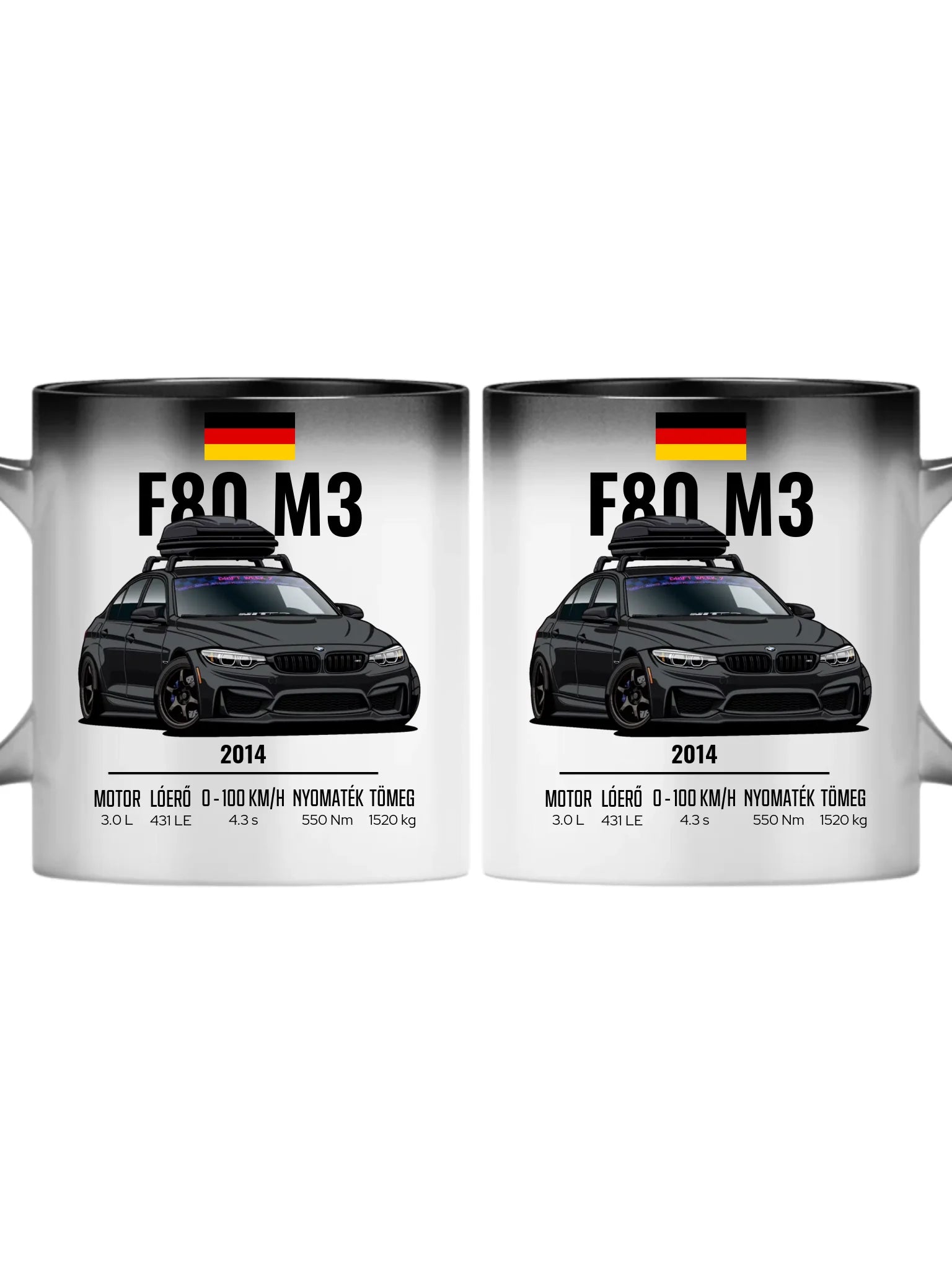 Autó illusztráció - F80 M3 77. - Egyedi személyre szabható bögre