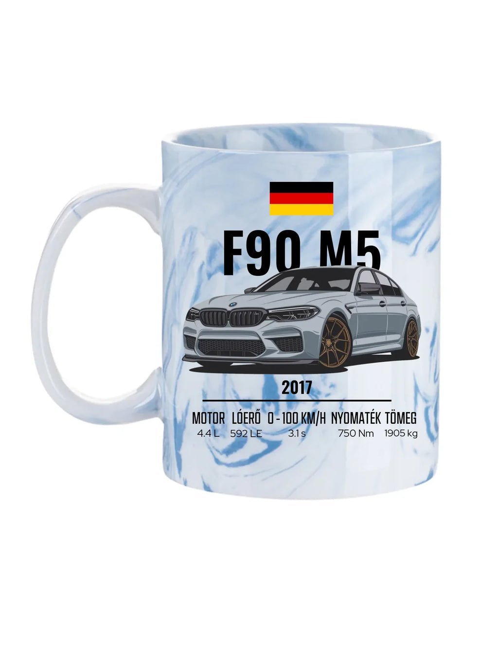 Autó illusztráció - F90 M5 78. - Egyedi személyre szabható bögre