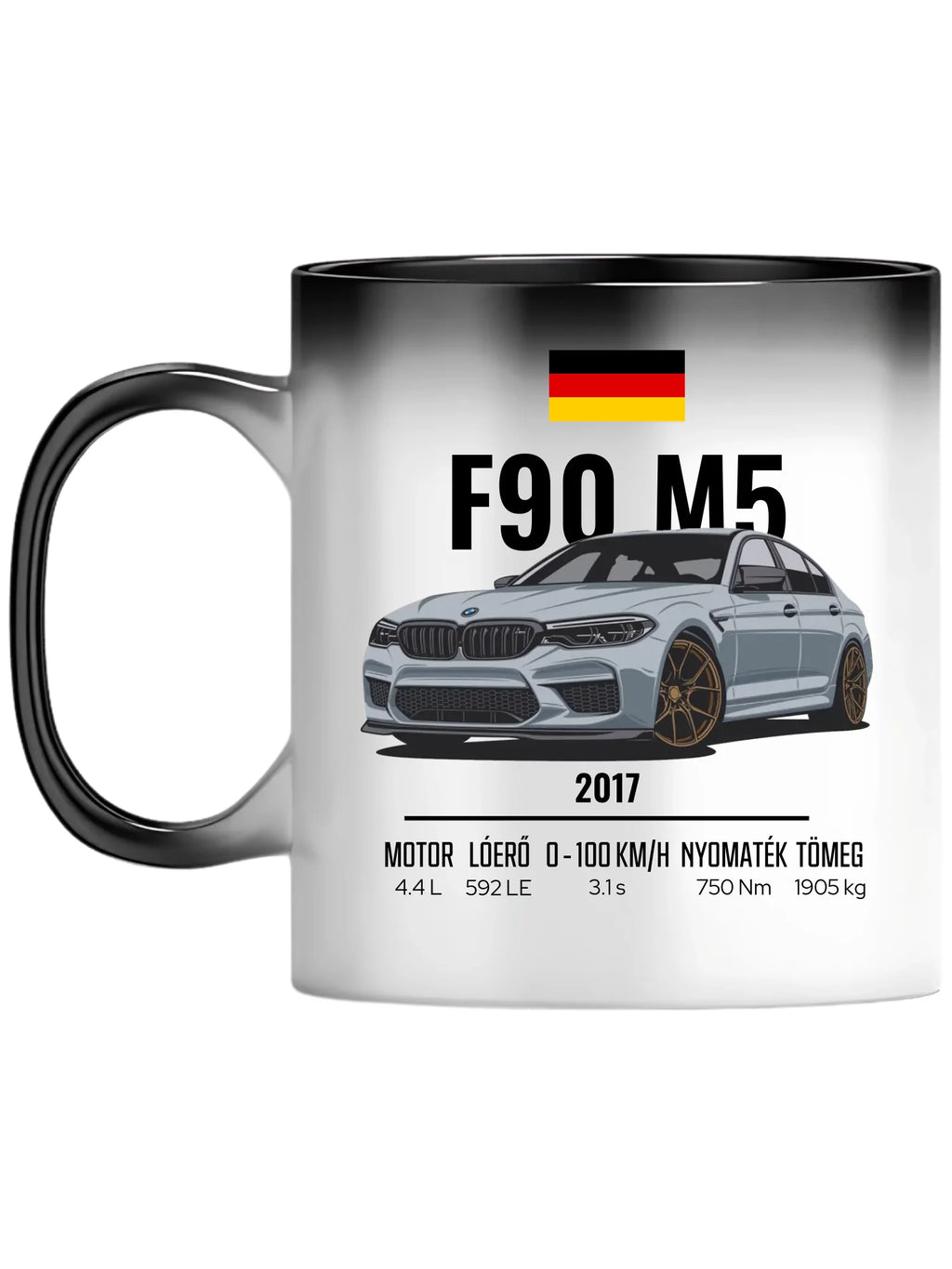 Autó illusztráció - F90 M5 78. - Egyedi személyre szabható bögre