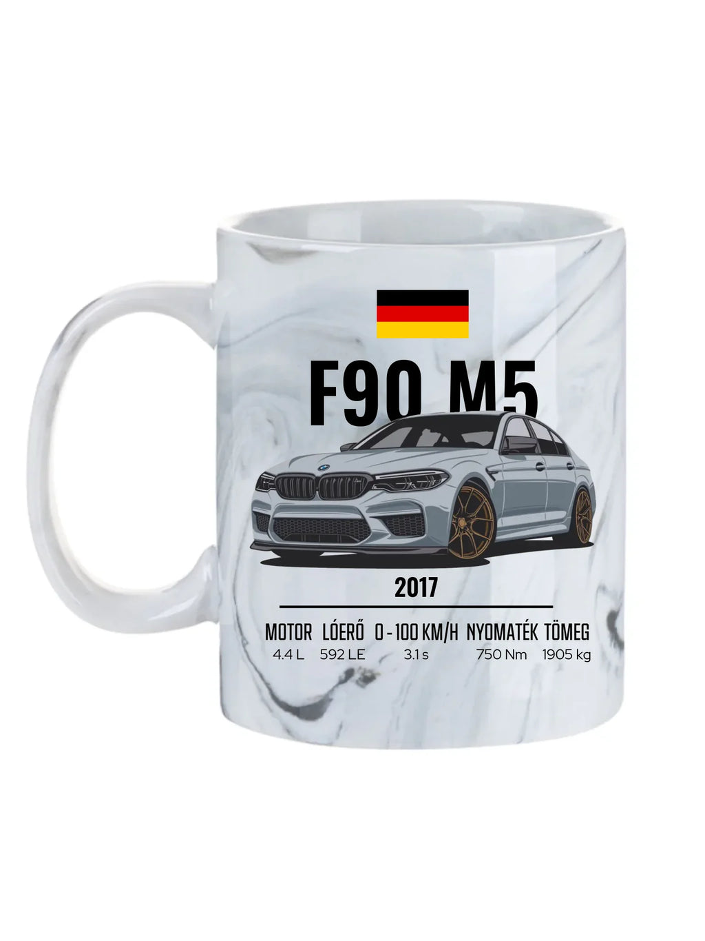Autó illusztráció - F90 M5 78. - Egyedi személyre szabható bögre