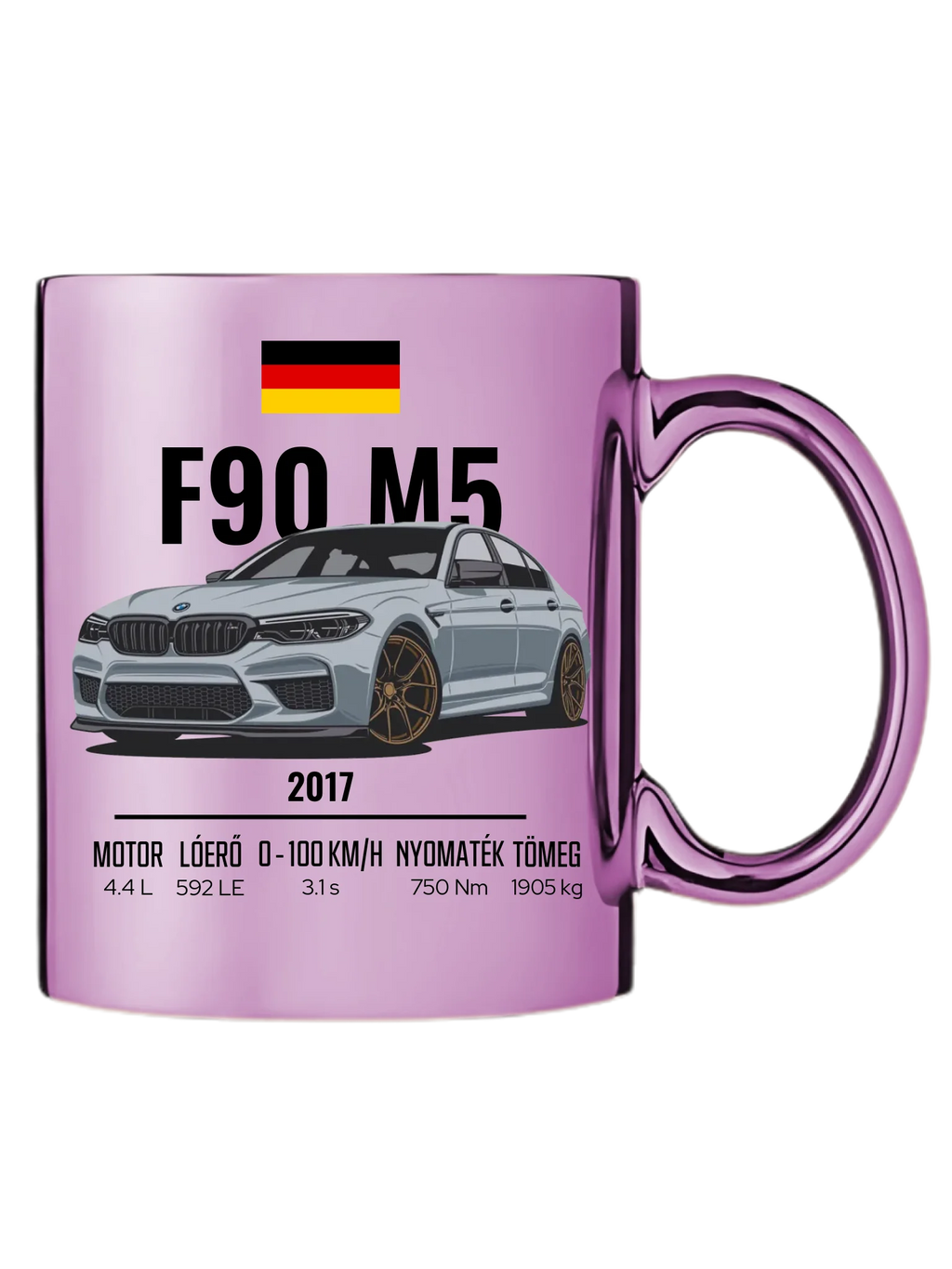 Autó illusztráció - F90 M5 78. - Egyedi személyre szabható bögre
