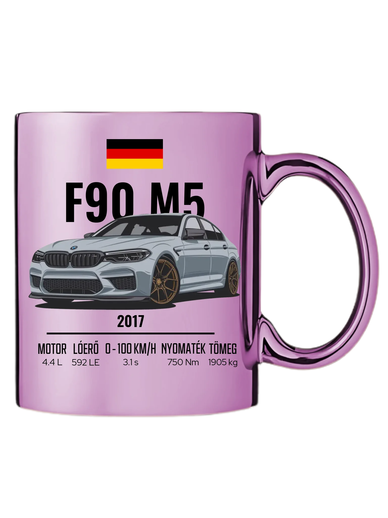 Autó illusztráció - F90 M5 78. - Egyedi személyre szabható bögre