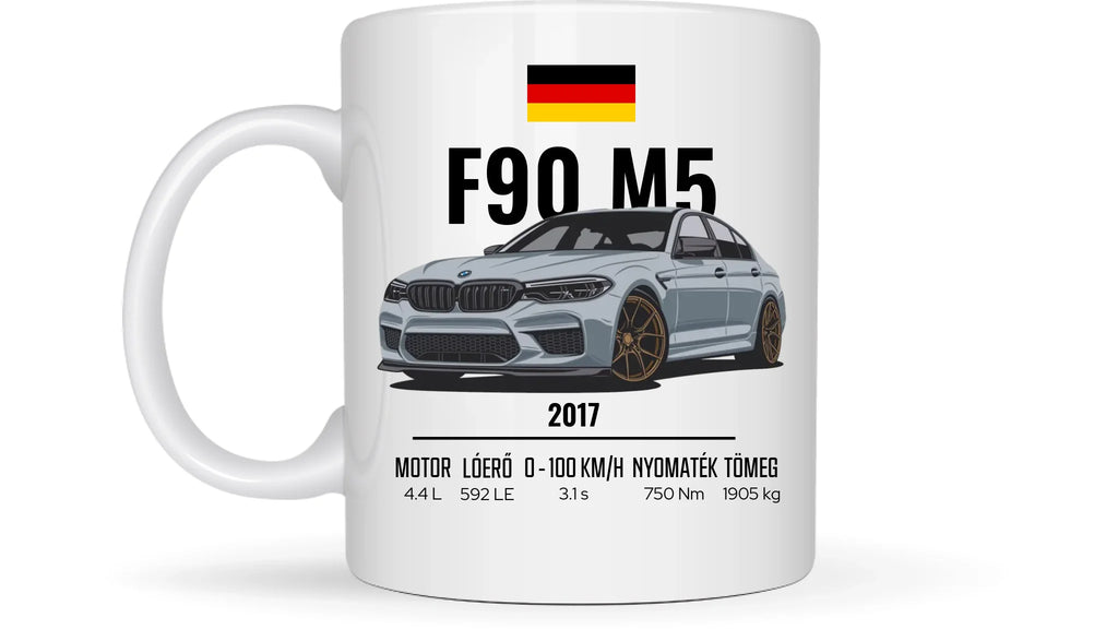 Autó illusztráció - F90 M5 78. - Egyedi személyre szabható bögre