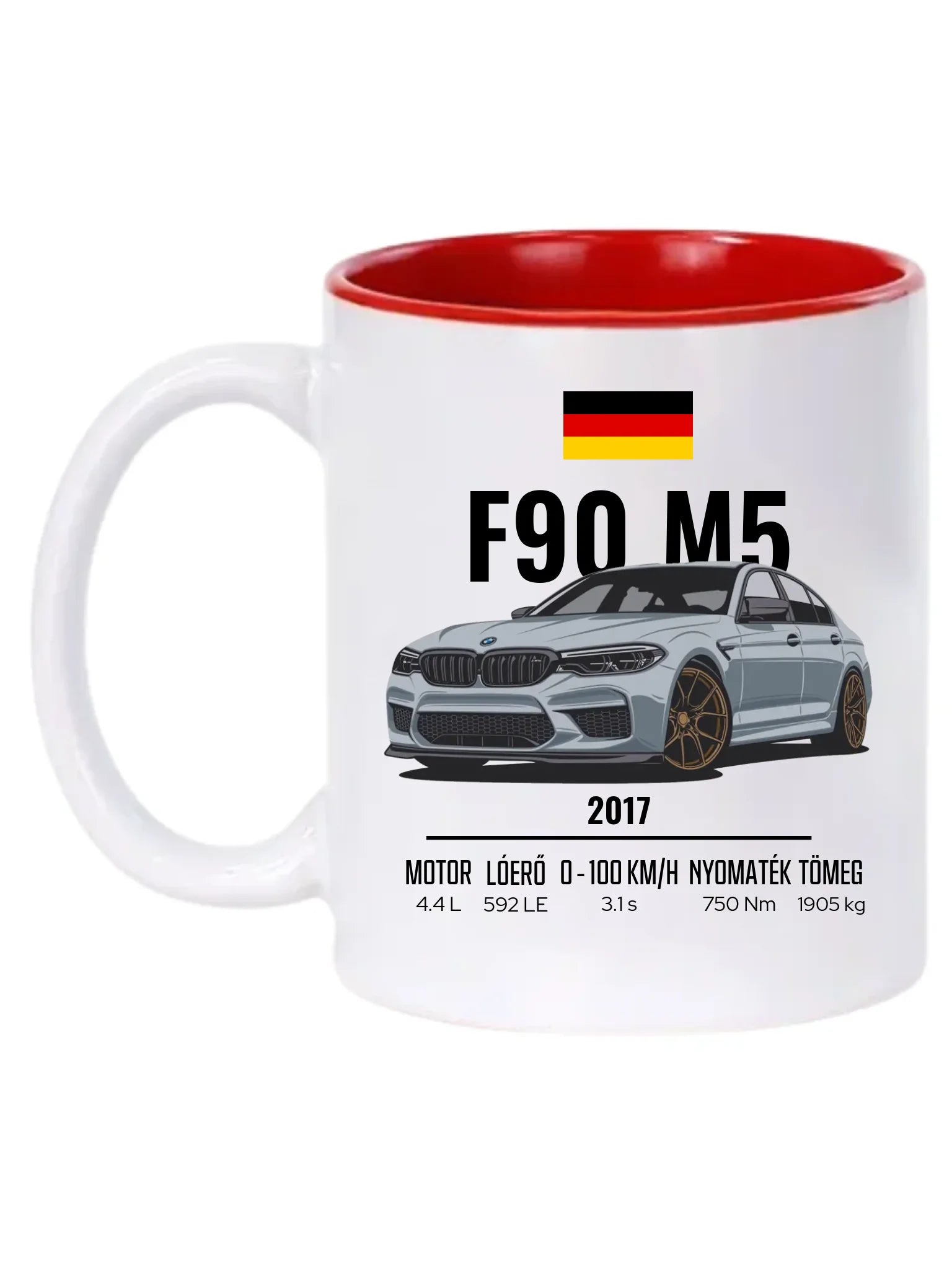 Autó illusztráció - F90 M5 78. - Egyedi személyre szabható bögre