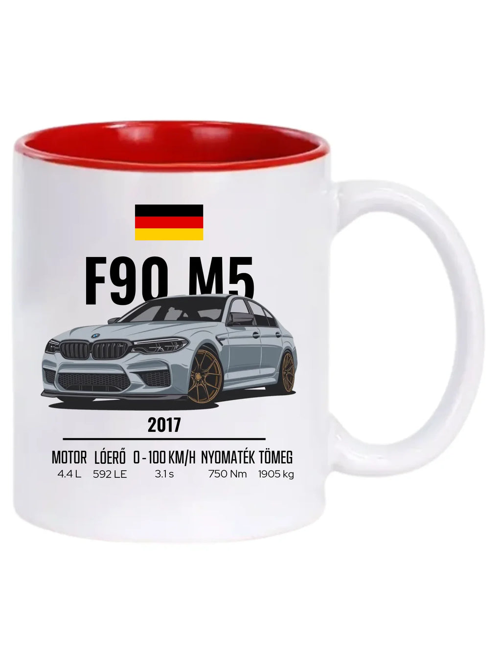 Autó illusztráció - F90 M5 78. - Egyedi személyre szabható bögre