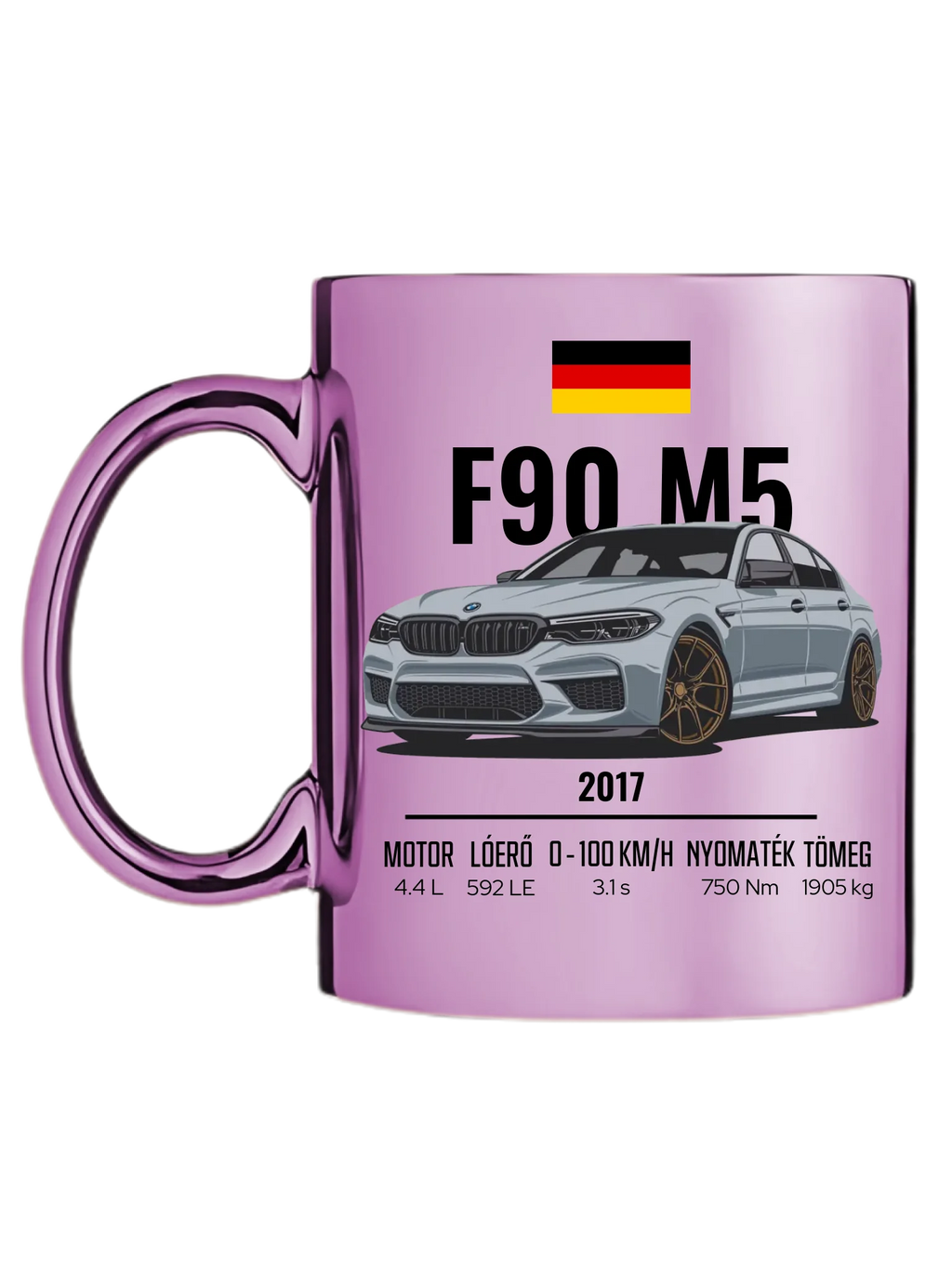 Autó illusztráció - F90 M5 78. - Egyedi személyre szabható bögre