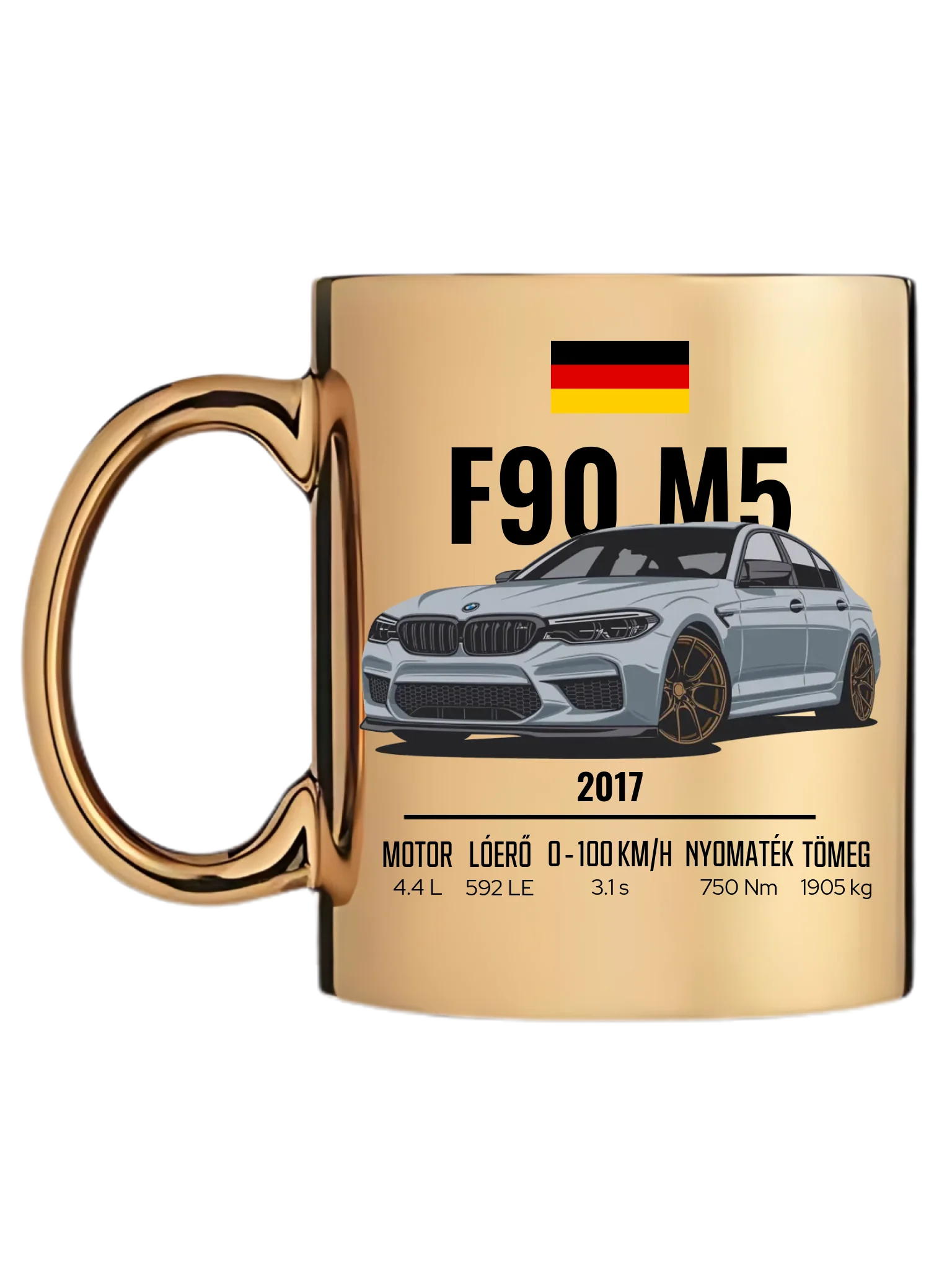 Autó illusztráció - F90 M5 78. - Egyedi személyre szabható bögre