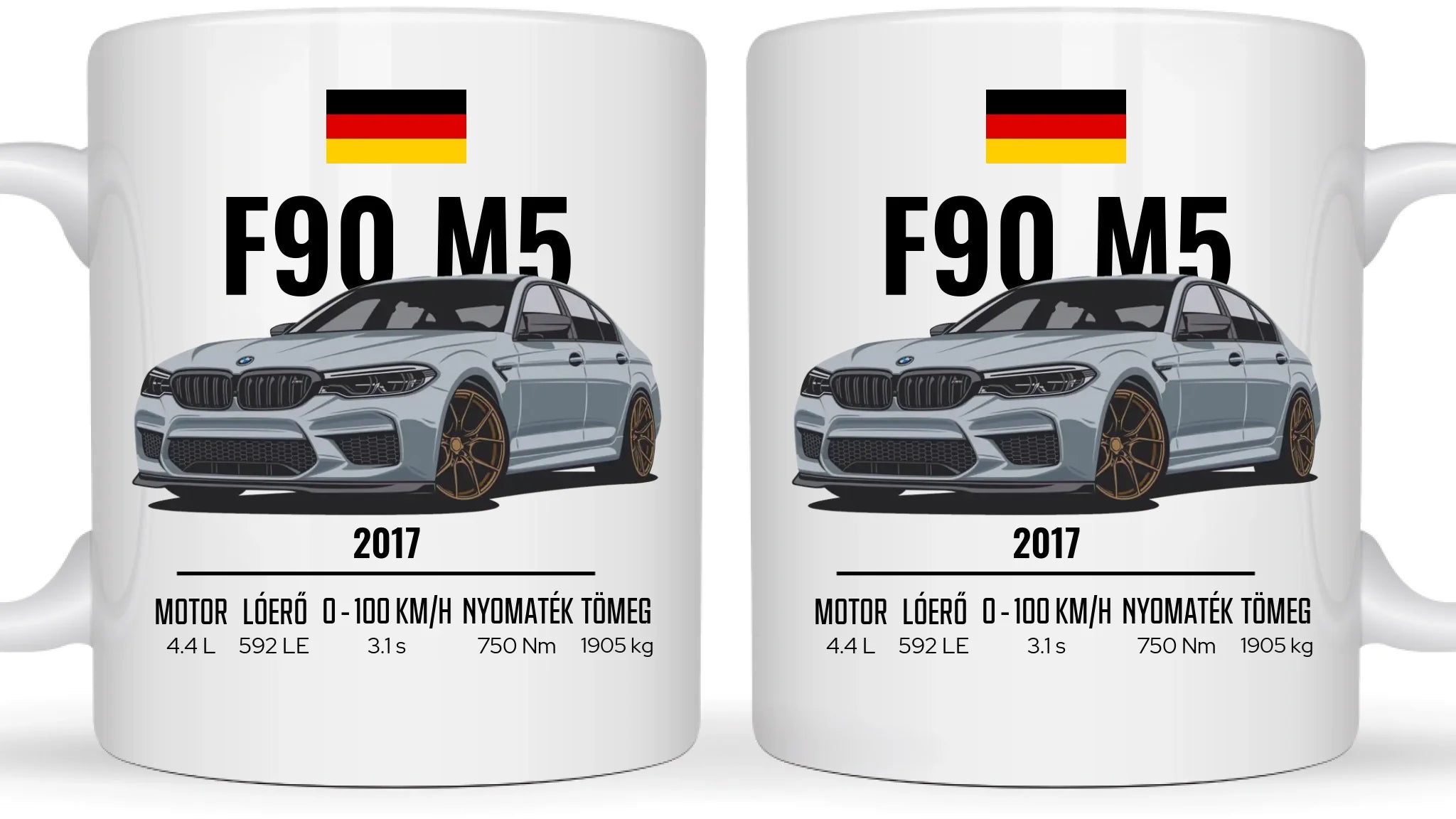 Autó illusztráció - F90 M5 78. - Egyedi személyre szabható bögre