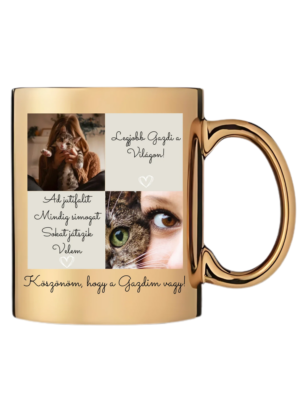 Cica gazdi 1. - 2 fénykép - Saját fényképes bögre