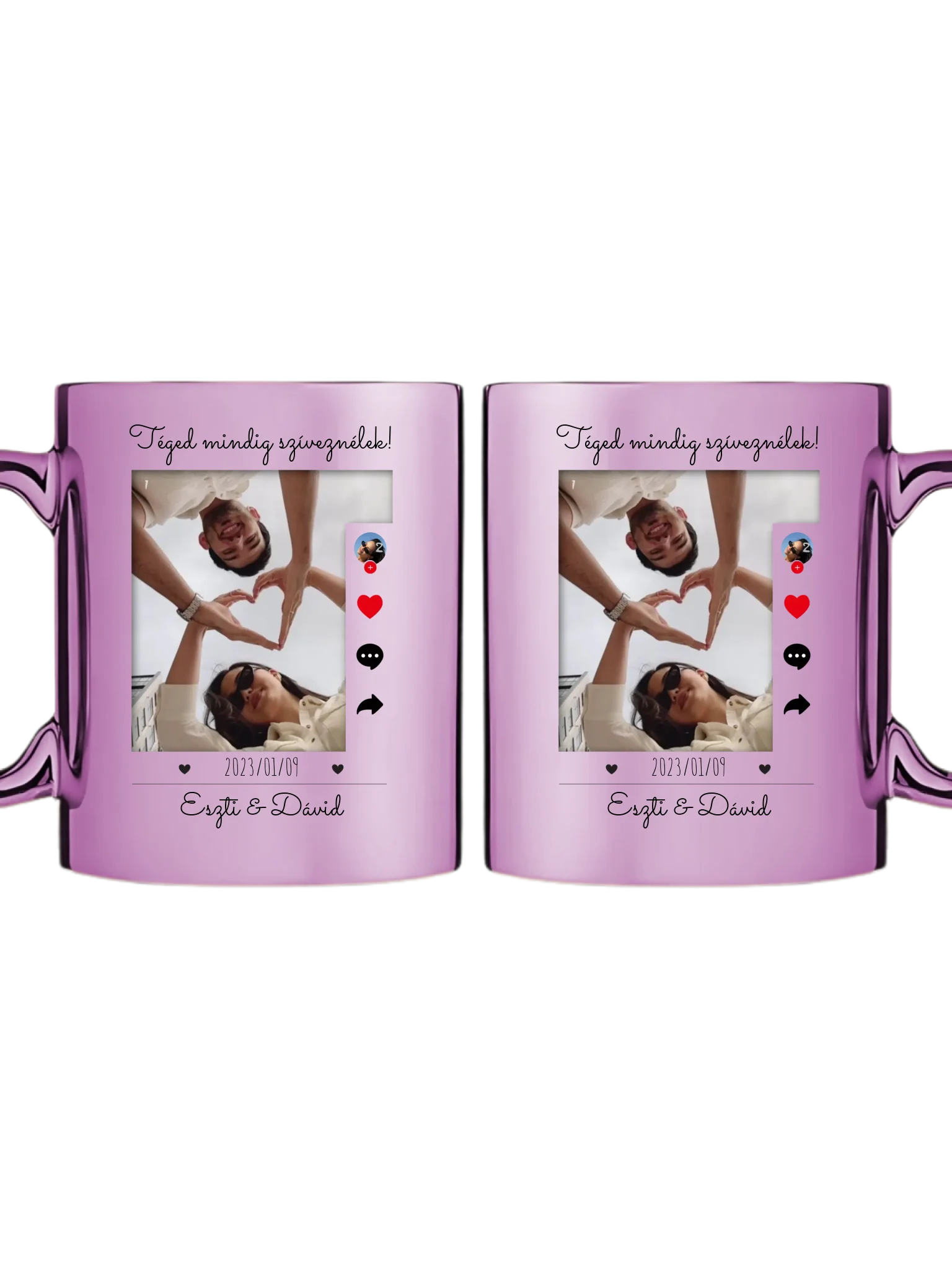 TikTok illusztráció 1. - 2 fénykép - Saját fényképes bögre