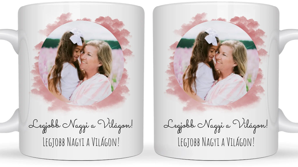 Legjobb Nagyi a világon 2. - 1 fénykép - Saját fényképes bögre