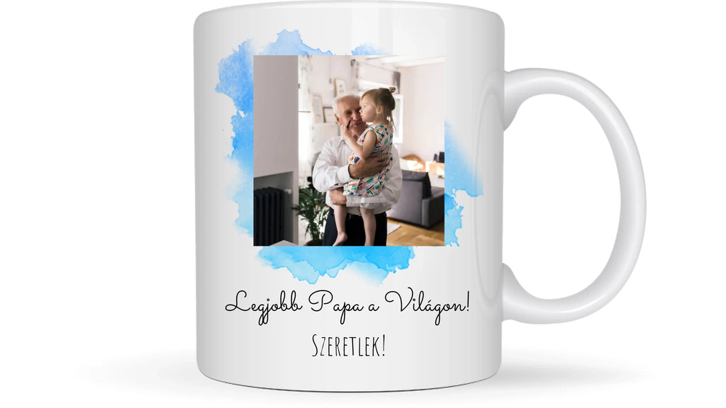 Legjobb Papa a világon 1. - 1 fénykép - Saját fényképes bögre