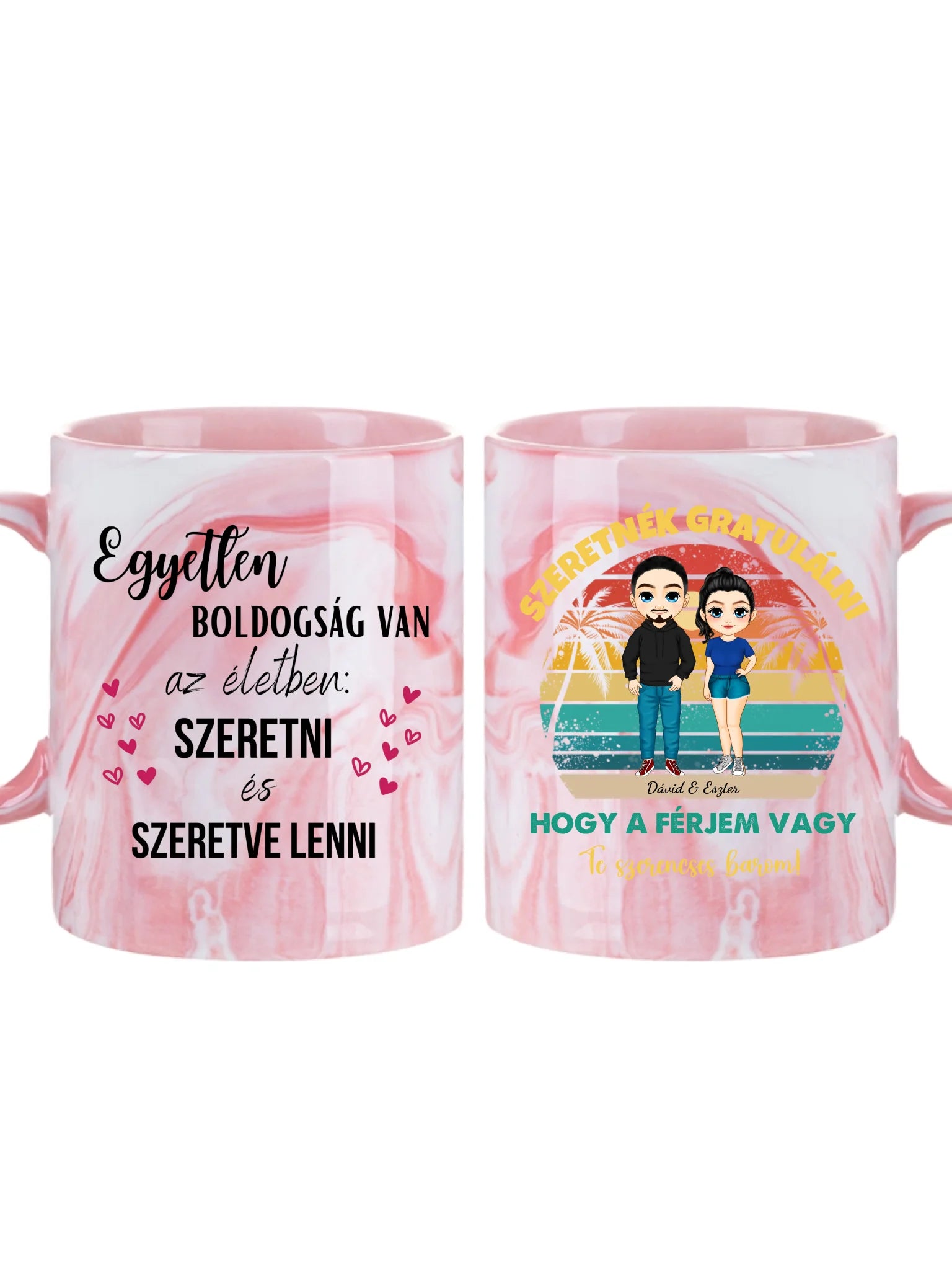 Szeretnék gratulálni, hogy a férjem vagy Te szerencsés barom! - Egyedi személyre szabott bögre