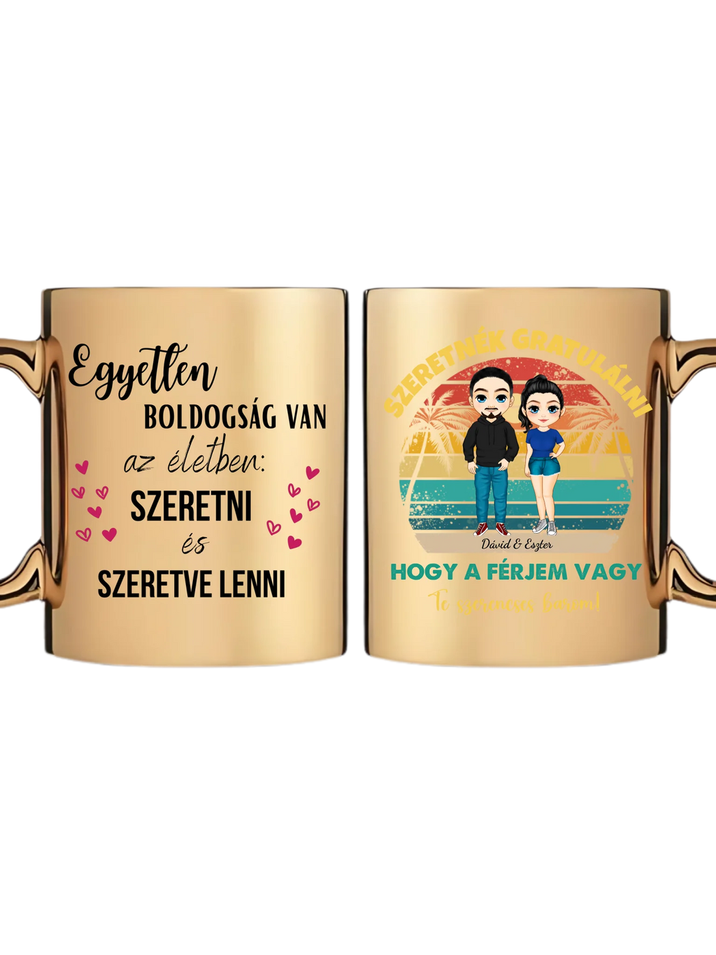 Arany metál bögre