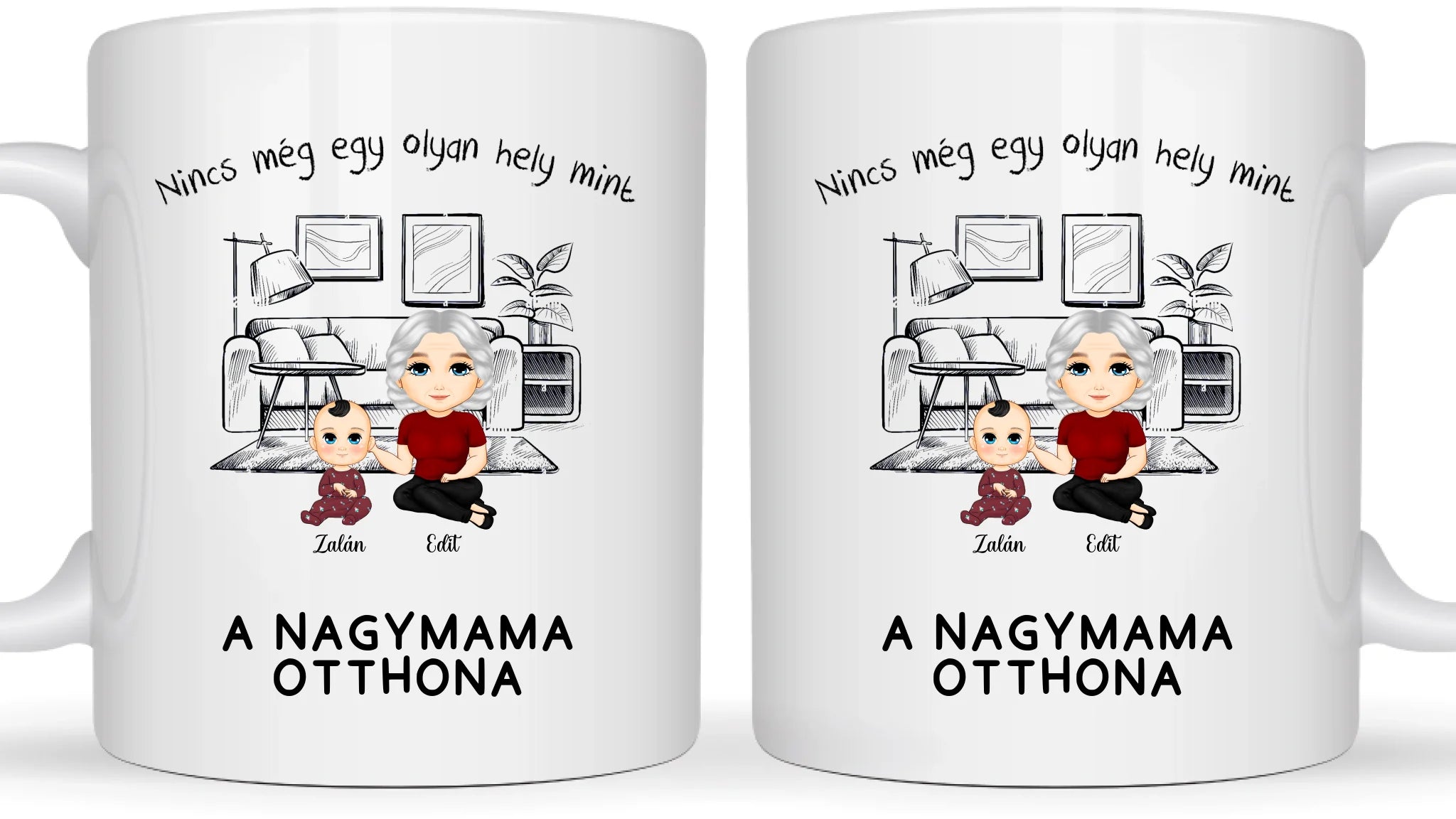 Nincs még egy olyan hely mint a Nagymama otthona - Egyedi személyre szabott bögre