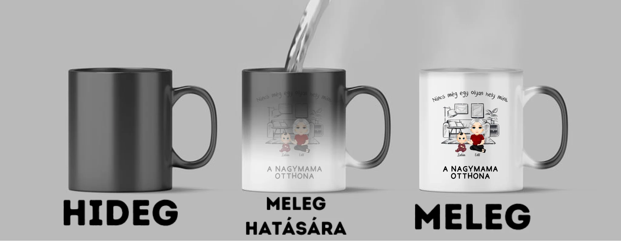Nincs még egy olyan hely mint a Nagymama otthona - Egyedi személyre szabott bögre