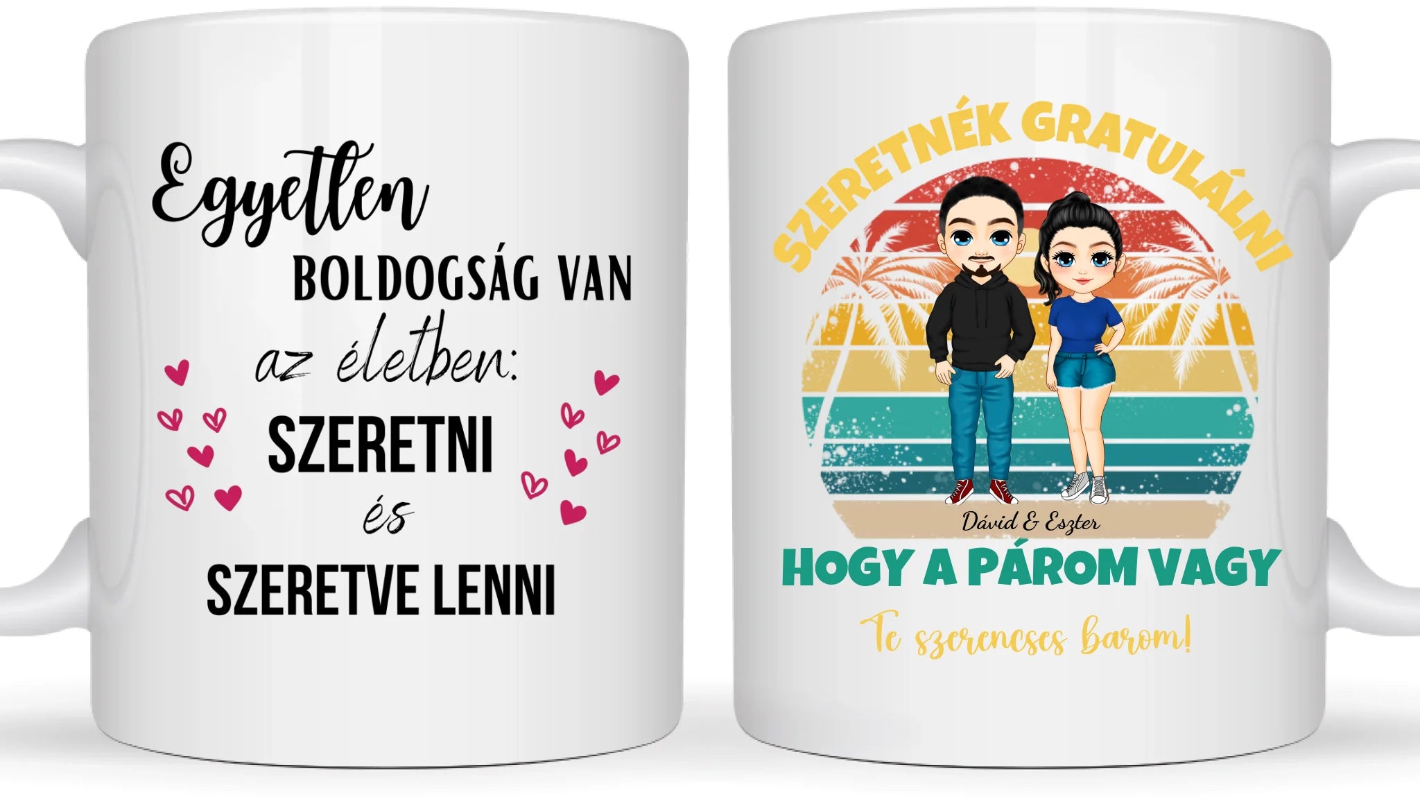 Szerencsés barom - Ajándék pároknak - Személyre szabható bögre