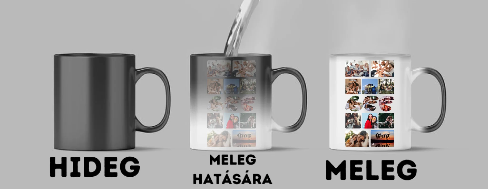 Barátság fotókollázs - Ajándék Barátoknak - Fényképes bögre