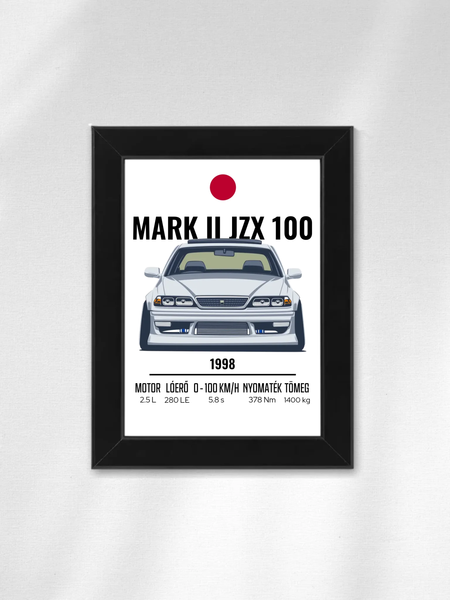 Autó illusztráció - Mark II JZX 100 53. - Falikép