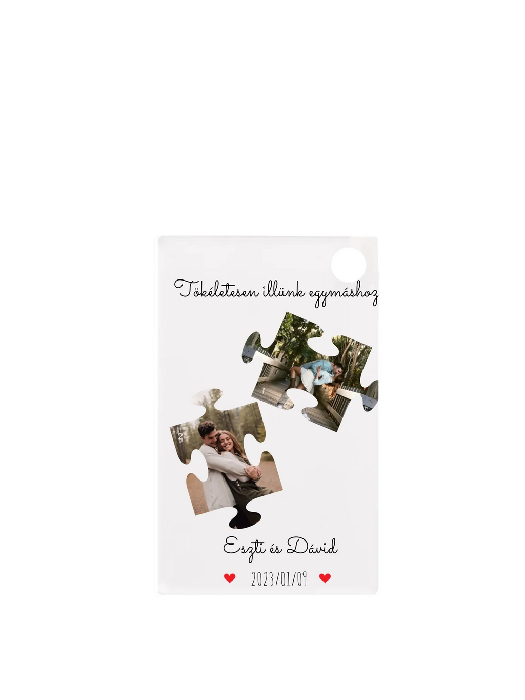 Puzzle 1. - 2 fénykép - Saját fényképes kulcstartó