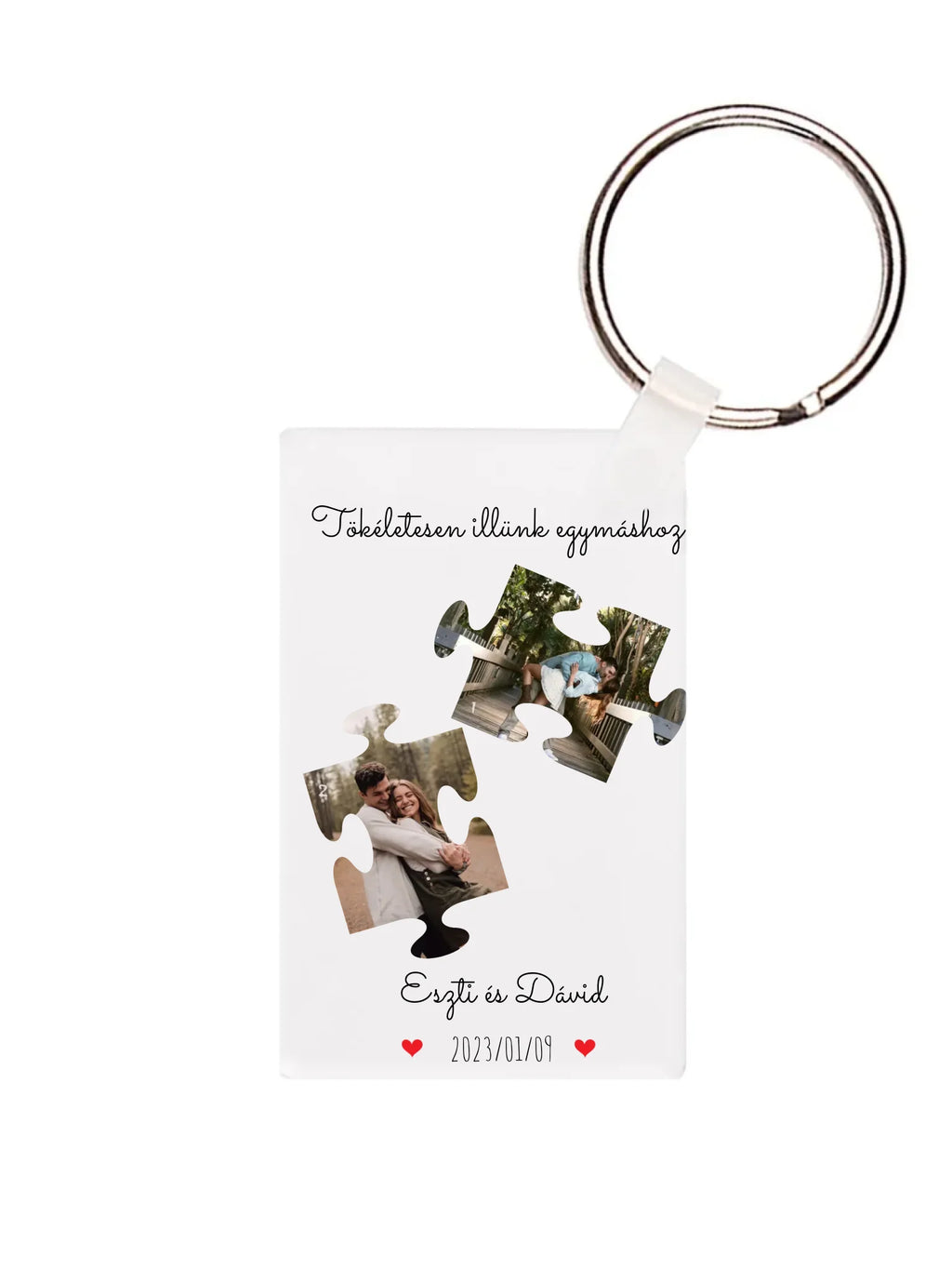 Puzzle 1. - 2 fénykép - Saját fényképes kulcstartó