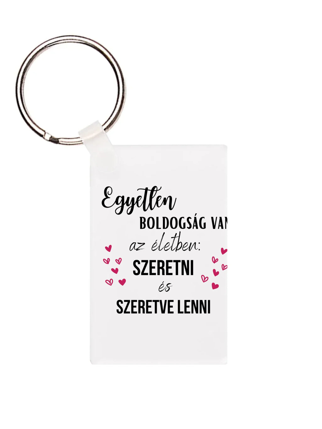Hangulatos Valentin-napi otthon - Egyedi személyre szabható téglalap kulcstartó