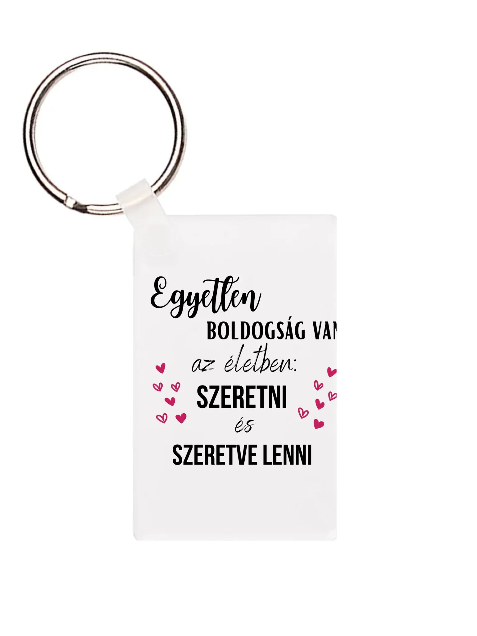 Hangulatos Valentin-napi otthon - Egyedi személyre szabható téglalap kulcstartó