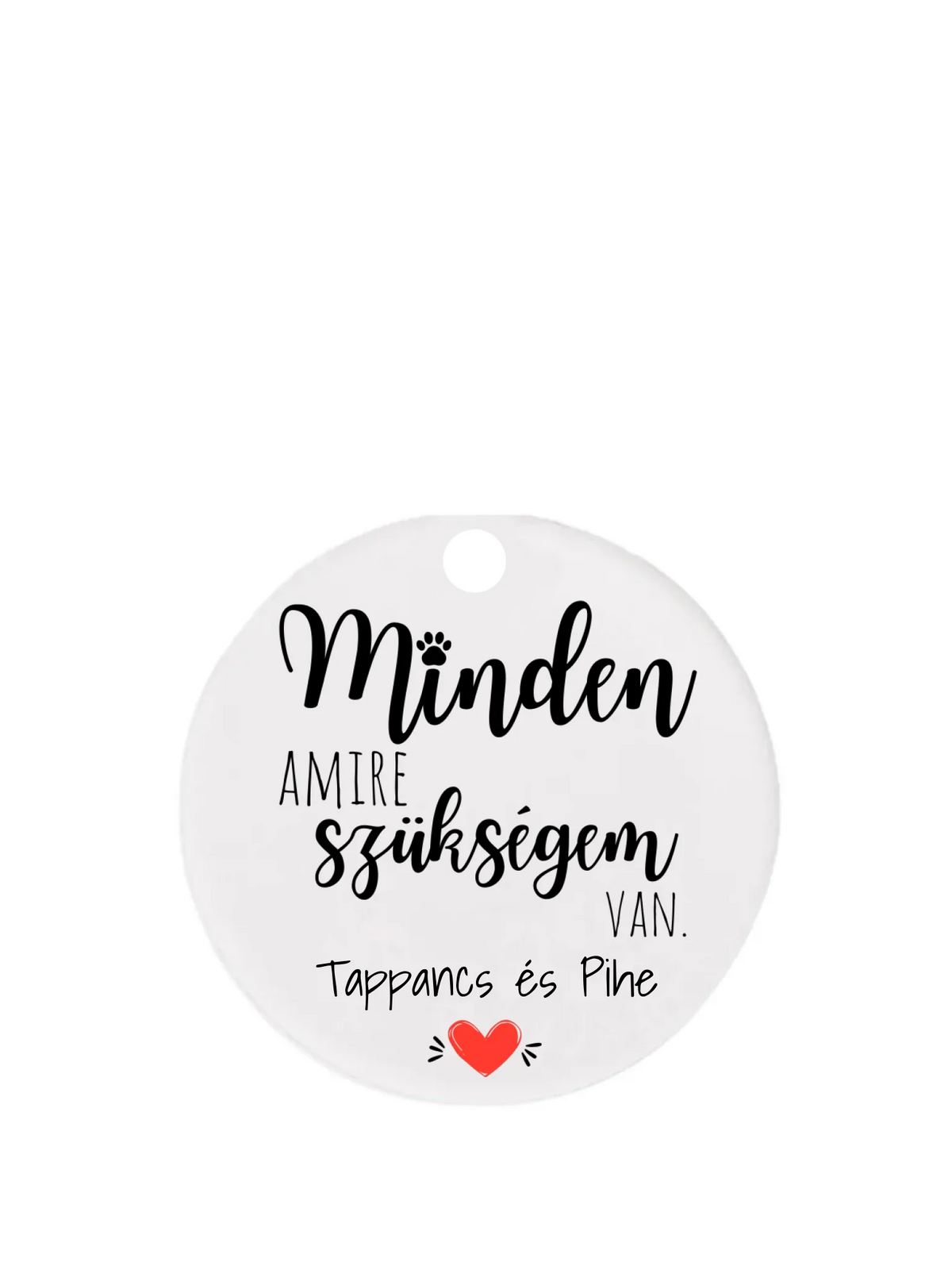 Kör alakú kulcstartó hátulja minden nélkül