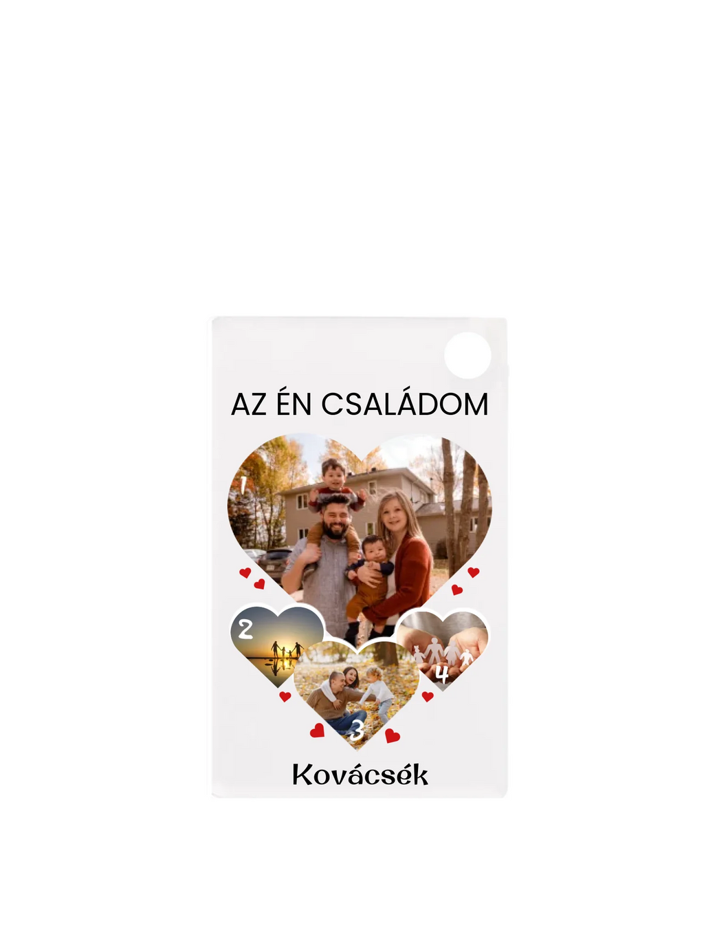 Téglalap alakú kulcstartó eleje minden nélkül belső nélkül - álló