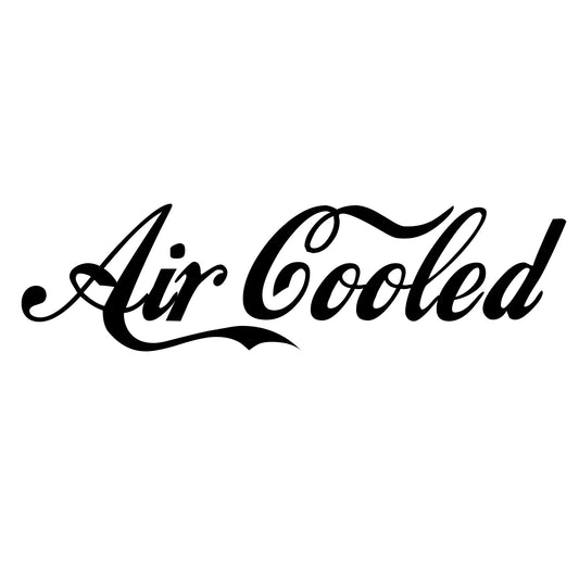 Air Cooled matrica főkép, fekete színben, fehér alapon.