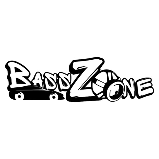 Bass Zone matrica főkép, fekete színben, fehér alapon.