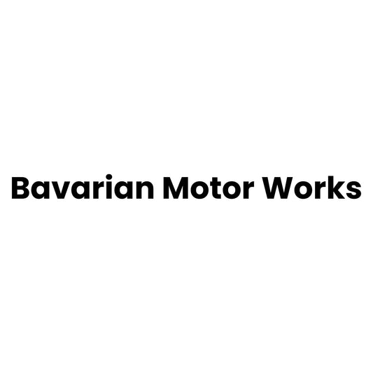 Bavarian Motor Works matrica főkép, fekete színben, fehér alapon.
