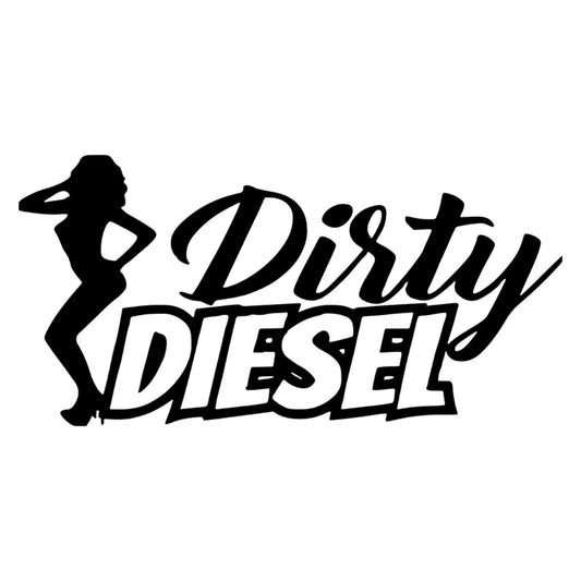 Dirty Diesel matrica főkép, fekete színben, fehér alapon.