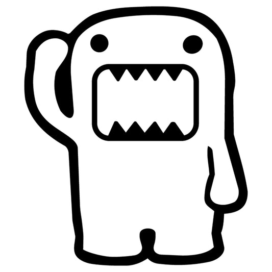 Domo matrica főkép, fekete színben, fehér alapon.