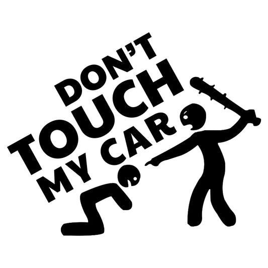 Don't Touch My Car matrica főkép, fekete színben, fehér alapon.