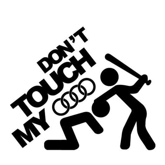 Don't touch my Audi matrica főkép, fekete színben, fehér alapon.