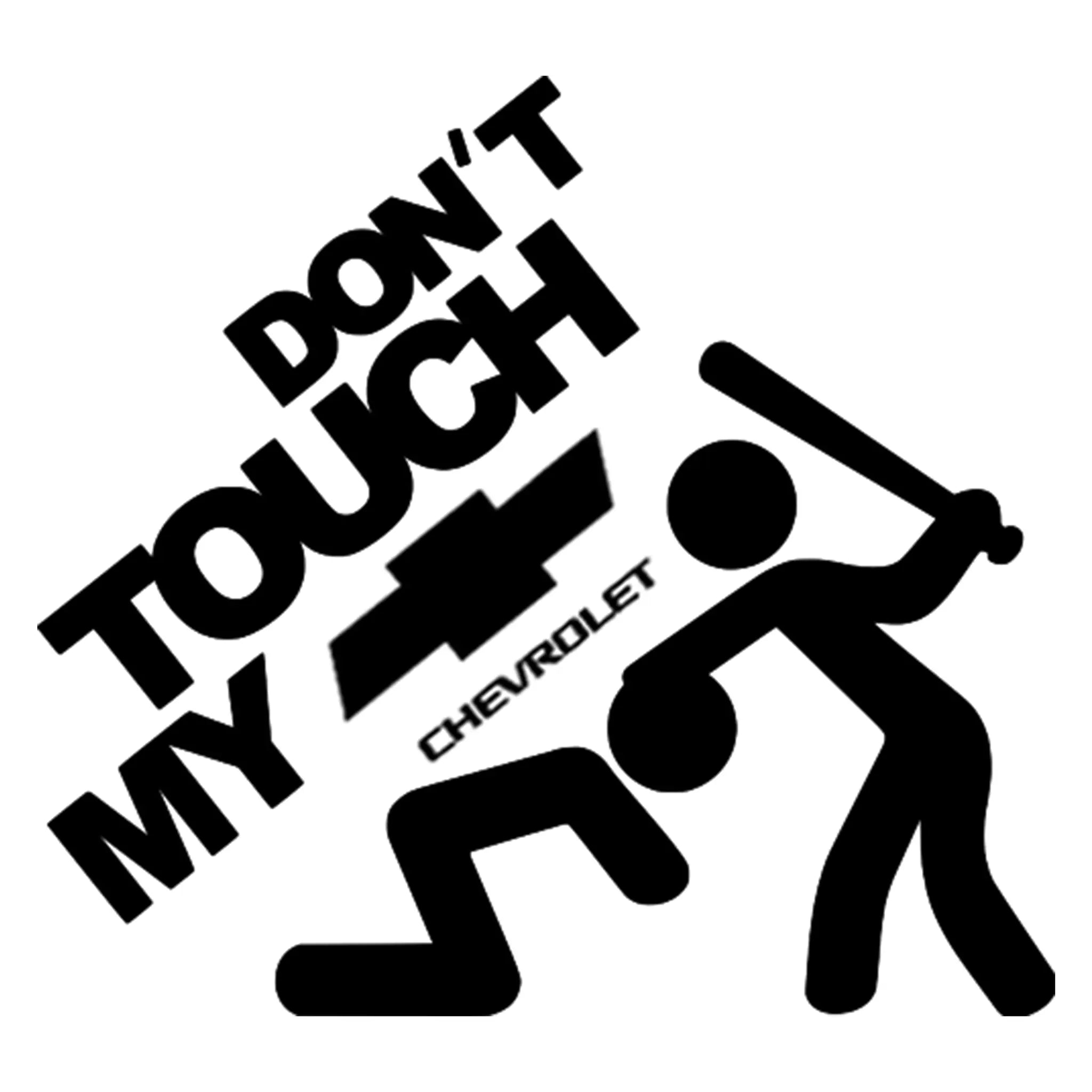 Don't touch my Chevrolet matrica főkép, fekete színben, fehér alapon.