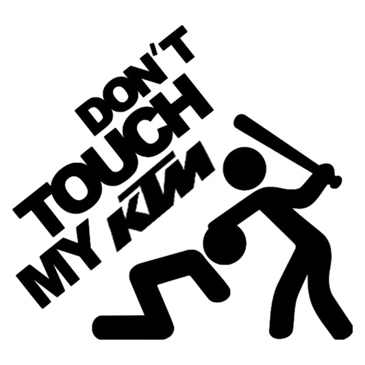 Don't touch my KTM matrica főkép, fekete színben, fehér alapon.
