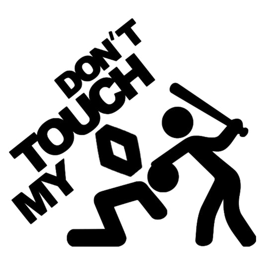 Don't touch my Renault matrica főkép, fekete színben, fehér alapon.