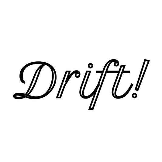 Drift signature matrica főkép, fekete színben, fehér alapon.