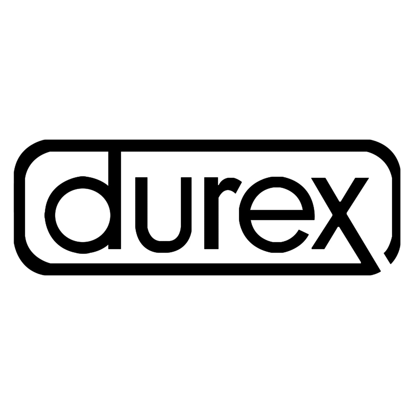 Durex matrica főkép, fekete színben, fehér alapon.