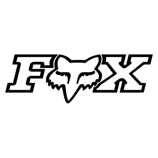 FOX Racing matrica főkép, fekete színben, fehér alapon.