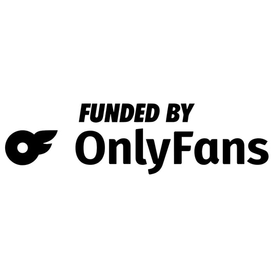 Funded by OnlyFans matrica főkép, fekete színben, fehér alapon.