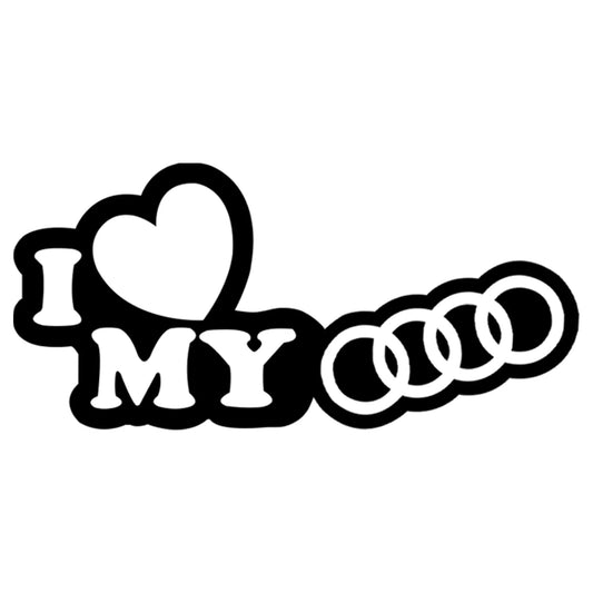 I love my Audi matrica főkép, fekete színben, fehér alapon.